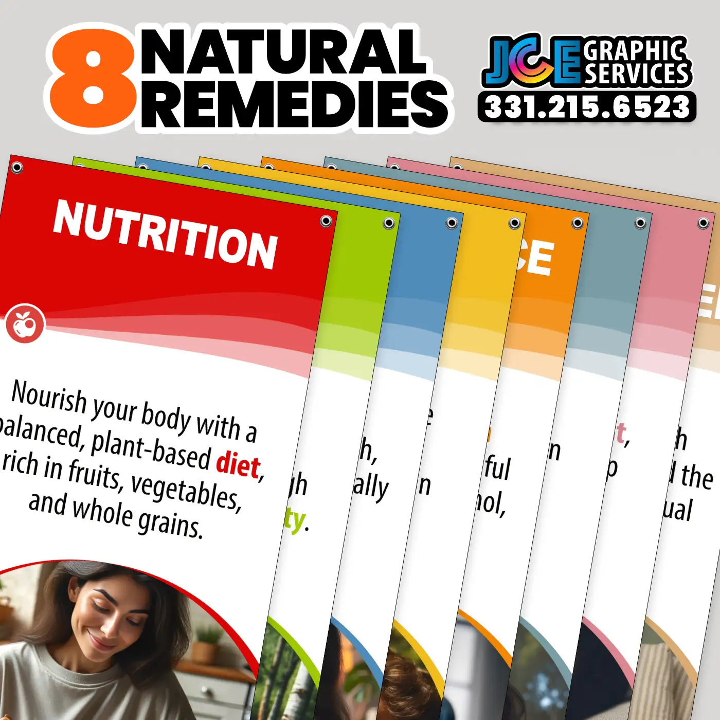 8 Natural Remedies Banner Set