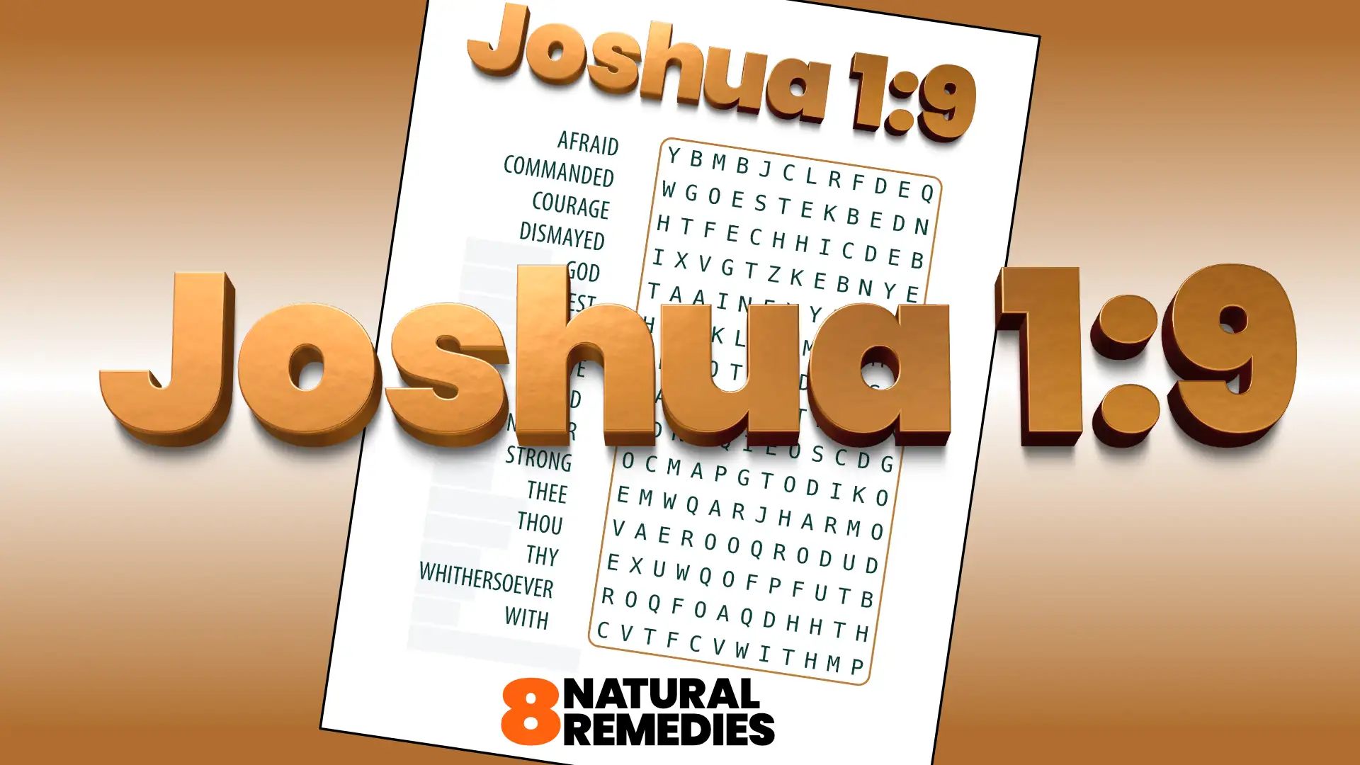 Joshua 1:9 word search puzzle