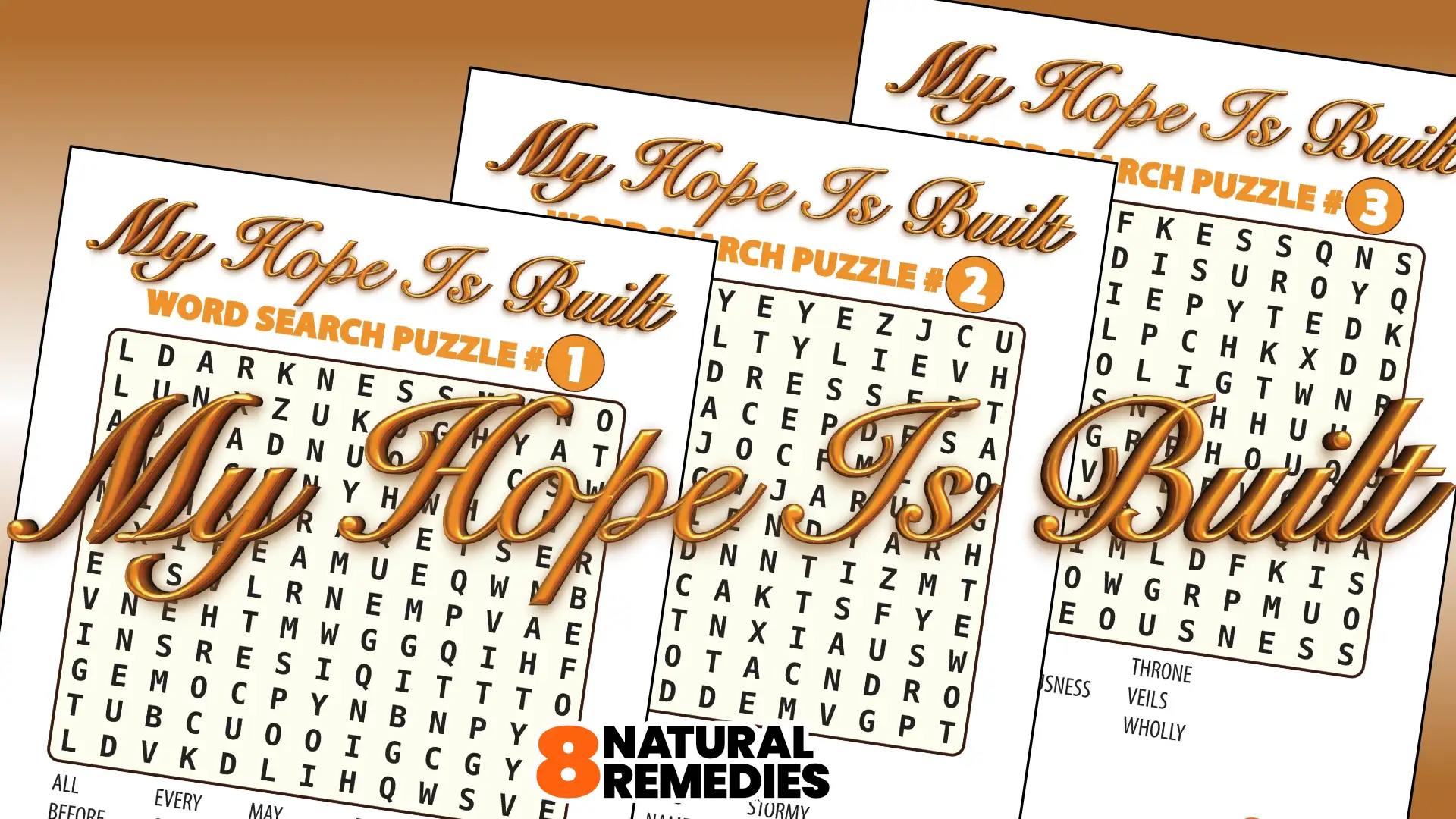 My Hope is Built Hymn Word Search Puzzle